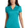 Port Authority Womens Trace Moisture Wicking Short Sleeve Polo Shirt - Heather Tropic Blue