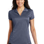 Port Authority Womens Trace Moisture Wicking Short Sleeve Polo Shirt - Heather True Navy Blue