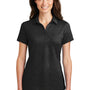 Port Authority Womens Meridian Short Sleeve Polo Shirt - Black - Closeout