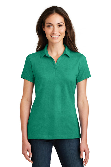 Port Authority L577 Womens Meridian Short Sleeve Polo Shirt Verdant Green Front