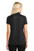 Port Authority L580 Womens Moisture Wicking Short Sleeve Polo Shirt Black Back
