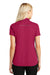 Port Authority L580 Womens Moisture Wicking Short Sleeve Polo Shirt Fuchsia Pink Back