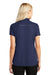 Port Authority L580 Womens Moisture Wicking Short Sleeve Polo Shirt Navy Blue Back