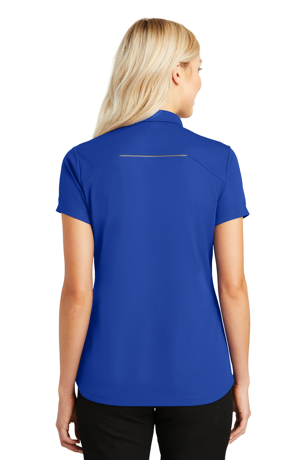 Port Authority L580 Womens Moisture Wicking Short Sleeve Polo Shirt Royal Blue Back