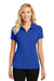 Port Authority L580 Womens Moisture Wicking Short Sleeve Polo Shirt Royal Blue Front