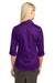 Port Authority L6290 Womens Wrinkle Resistant 3/4 Sleeve Button Down Shirt Purple Back