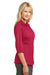 Port Authority L6290 Womens Wrinkle Resistant 3/4 Sleeve Button Down Shirt Raspberry Pink Side