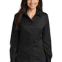 Port Authority Womens Wrinkle Resistant Long Sleeve Button Down Shirt - Black - Closeout