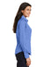 Port Authority L638 Womens Wrinkle Resistant Long Sleeve Button Down Shirt Ultramarine Blue Side