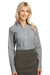 Port Authority L639 Womens Easy Care Wrinkle Resistant Long Sleeve Button Down Shirt Charcoal Grey Front