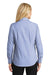 Port Authority L640 Womens Easy Care Wrinkle Resistant Long Sleeve Button Down Shirt Chambray Blue Back