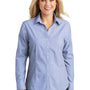 Port Authority Womens Easy Care Wrinkle Resistant Long Sleeve Button Down Shirt - Chambray Blue