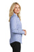 Port Authority L640 Womens Easy Care Wrinkle Resistant Long Sleeve Button Down Shirt Chambray Blue Side