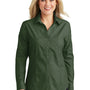 Port Authority Womens Easy Care Wrinkle Resistant Long Sleeve Button Down Shirt - Dark Cactus Green - Closeout