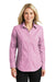 Port Authority L640 Womens Easy Care Wrinkle Resistant Long Sleeve Button Down Shirt Pink Orchid Front