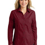 Port Authority Womens Easy Care Wrinkle Resistant Long Sleeve Button Down Shirt - Red Oxide - Closeout