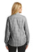 Port Authority L654 Womens Easy Care Wrinkle Resistant Long Sleeve Button Down Shirt Black/Charcoal Grey Back
