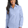 Port Authority Womens SuperPro Oxford Wrinkle Resistant Long Sleeve Button Down Shirt - Oxford Blue