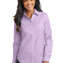 Port Authority Womens SuperPro Oxford Wrinkle Resistant Long Sleeve Button Down Shirt - Soft Purple