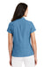 Port Authority L662 Womens Wrinkle Resistant Short Sleeve Button Down Camp Shirt Celadon Blue Back