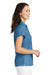 Port Authority L662 Womens Wrinkle Resistant Short Sleeve Button Down Camp Shirt Celadon Blue Side