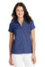Port Authority L662 Womens Wrinkle Resistant Short Sleeve Button Down Camp Shirt Royal Blue Front