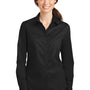 Port Authority Womens SuperPro Wrinkle Resistant Long Sleeve Button Down Shirt - Black
