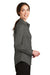 Port Authority L663 Womens SuperPro Wrinkle Resistant Long Sleeve Button Down Shirt Sterling Grey Side