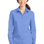 Port Authority Womens SuperPro Wrinkle Resistant Long Sleeve Button Down Shirt - Ultramarine Blue