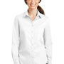 Port Authority Womens SuperPro Wrinkle Resistant Long Sleeve Button Down Shirt - White
