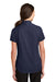 Port Authority L664 Womens SuperPro Wrinkle Resistant Short Sleeve Button Down Shirt Navy Blue Back