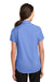 Port Authority L664 Womens SuperPro Wrinkle Resistant Short Sleeve Button Down Shirt Ultramarine Blue Back