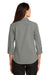 Port Authority L665 Womens SuperPro Wrinkle Resistant 3/4 Sleeve Button Down Shirt Monument Grey Back