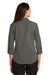 Port Authority L665 Womens SuperPro Wrinkle Resistant 3/4 Sleeve Button Down Shirt Sterling Grey Back