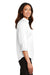 Port Authority L665 Womens SuperPro Wrinkle Resistant 3/4 Sleeve Button Down Shirt White Side