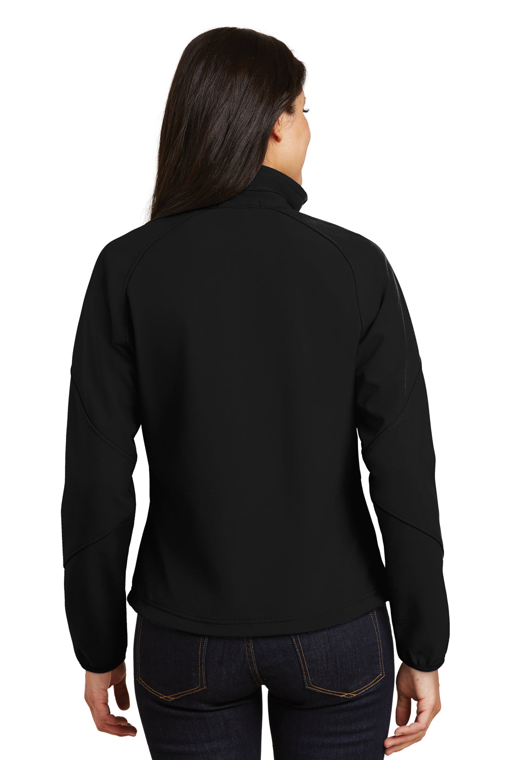 Port Authority L705 Womens Wind & Water Resistant Full Zip Jacket Black Back