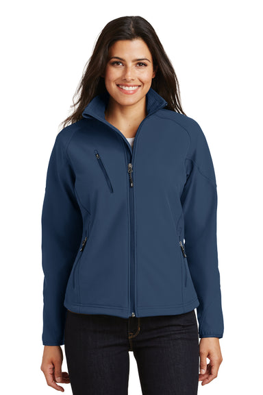 Port Authority L705 Womens Wind & Water Resistant Full Zip Jacket Insignia Blue Front