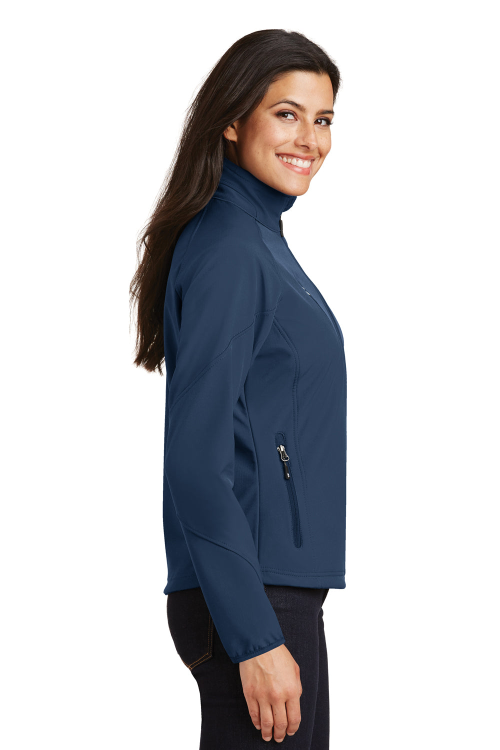 Port Authority L705 Womens Wind & Water Resistant Full Zip Jacket Insignia Blue Side