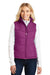 Port Authority L709 Womens Wind & Water Resistant Full Zip Puffy Vest Berry Pink Front
