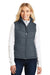 Port Authority L709 Womens Wind & Water Resistant Full Zip Puffy Vest Slate Grey Front