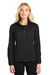 Port Authority L717 Womens Active Wind & Water Resistant Full Zip Jacket Black Front