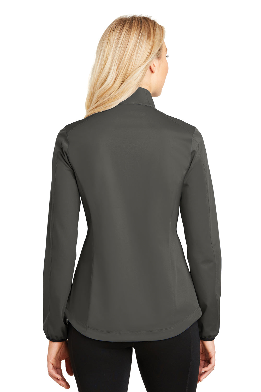 Port Authority L717 Womens Active Wind & Water Resistant Full Zip Jacket Grey Steel Back