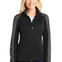 Port Authority Womens Active Wind & Water Resistant Full Zip Jacket - Deep Black/Steel Grey