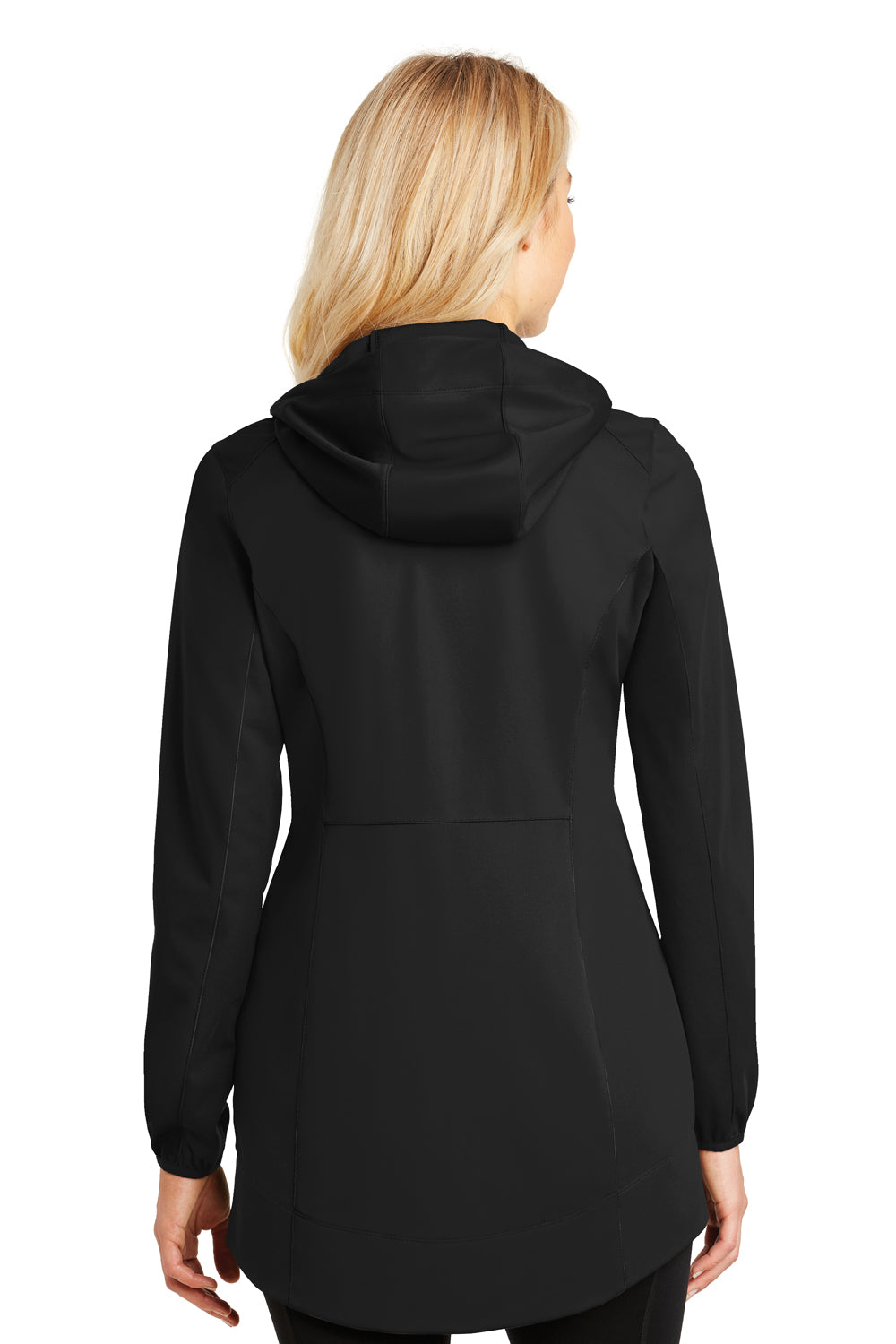 Port Authority L719 Womens Active Wind & Water Resistant Full Zip Hooded Jacket Black Back