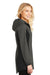 Port Authority L719 Womens Active Wind & Water Resistant Full Zip Hooded Jacket Grey Steel/Black Side