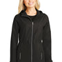 Port Authority Womens Northwest Slicker Waterproof Full Zip Hooded Jacket - Black