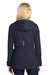Port Authority L7710 Womens Northwest Slicker Waterproof Full Zip Hooded Jacket Navy Blue Back