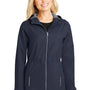 Port Authority Womens Northwest Slicker Waterproof Full Zip Hooded Jacket - Navy Blue