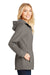 Port Authority L7710 Womens Northwest Slicker Waterproof Full Zip Hooded Jacket Northern Grey Side