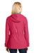 Port Authority L7710 Womens Northwest Slicker Waterproof Full Zip Hooded Jacket Pink Back